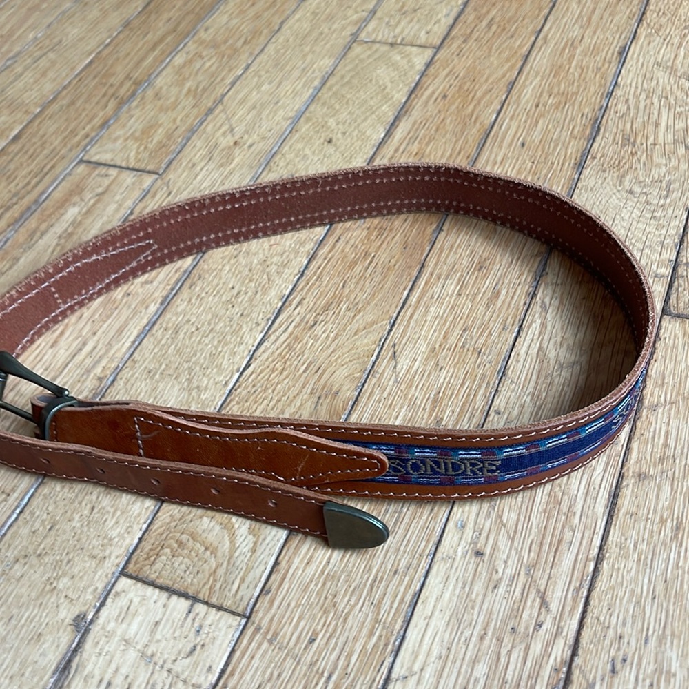 Norwegian Sondre embroidered leather belt